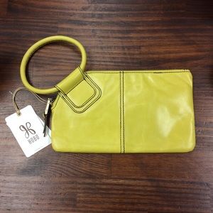 Hobo lemongrass leather wristlet NWT